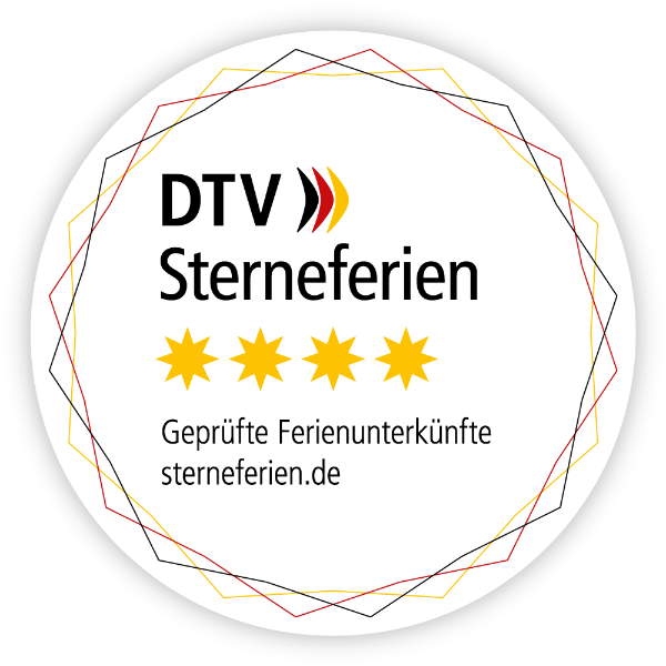 Unsere Ferienwohnungen wurden mit 4 DTV Sternen ausgezeichnet